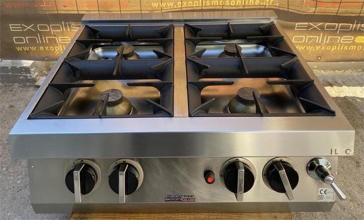 Εστία Αερίου Επιτραπέζια Με 4 Καυστήρες SILKO Μεταχειρισμένη